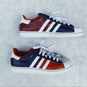 mi adidas Superstar Red, White and Blue